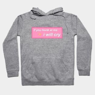 If you honk at me I will cry Hoodie